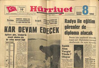 Hürriyet Gazetesi 19 Ocak 1963 - Radyo İle Eğitim Görenler de Diploma Alacak GZ97526 - 1