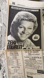 Hürriyet Gazetesi 19 Ocak 1974 - Bebek Belediye Gazinosu Zeki Müren Reklamı GZ76399 - 2