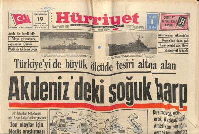 Hürriyet Gazetesi 19 Şubat 1969 - Türkiye Ve Akdenizdeki Soğuk Harp GZ54618 - 1