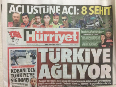 Hürriyet Gazetesi 19 Şubat 2016 - Türkiye Alıyor GZ27866 - 1