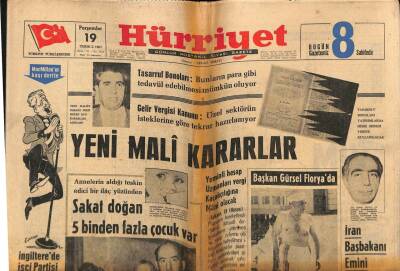 Hürriyet Gazetesi 19 Temmuz 1962 - Sakat Doğan 5 Binden Fazla Çocuk Var GZ77618 - 1