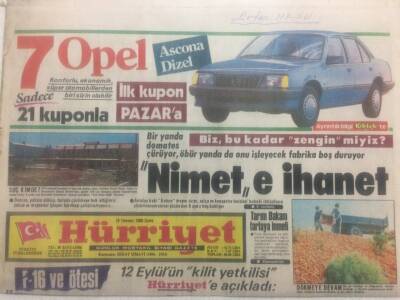 Hürriyet Gazetesi 19 Temmuz 1985 - Gürkandan DSPye Rest GZ38044 - 1