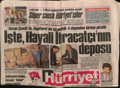 Hürriyet Gazetesi 19 Temmuz 1988 - İşte Hayali İhracatçının Deposu GZ64387 - 2