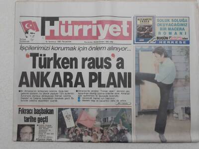 Hürriyet Gazetesi - 19 Temmuz 1990 - Türken Rausa Ankara Planı GZ111644 - 1