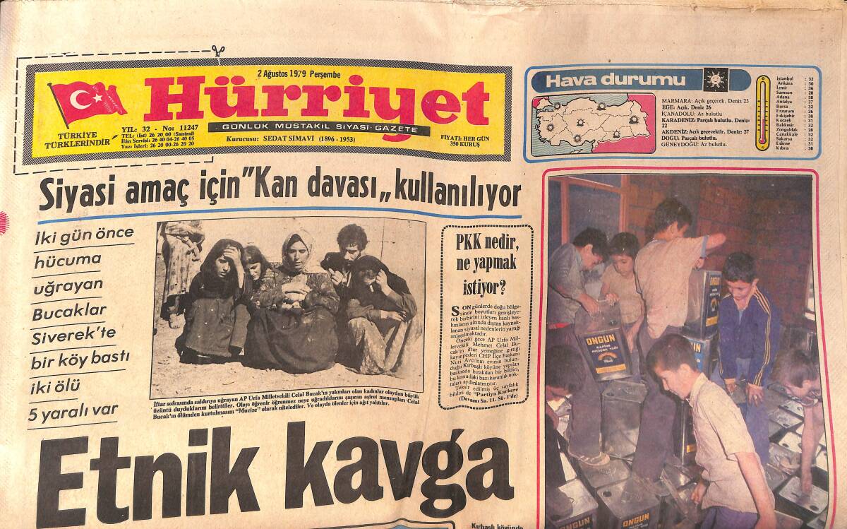 Hürriyet Gazetesi 2 Ağustos 1979 - Emel Sayın Yurt Dışına Çıkamıyor - Humeyni Sencabi Sürtüşmesi Sürüyor GZ134352 - 1