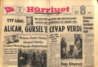 Hürriyet Gazetesi 2 Aralık 1963 - Doğu Almanyalı Beş Kişi Yüzerek Bize İltica Ettiler GZ81611 - 1