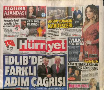 Hürriyet Gazetesi 2 Aralık 2018 - Türkan Şoray Kadir İnanıra Dönmek İstedi - Durbaşı Kaybettik GZ125674 - 1
