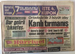 Hürriyet Gazetesi 2 Ekim 1985 - Ortadoğuda 3 Büyük Olay Kanlı Tırmanış GZ16728 - 2