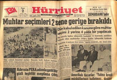 Hürriyet Gazetesi 2 Eylül 1956 - Muhtar Seçimleri 2 Sene Geriye Bırakıldı GZ76787 - 1