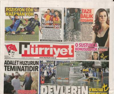 Hürriyet Gazetesi 2 Eylül 2019 - THY River Platein Forma Sponsoru Oldu GZ93723 - 1