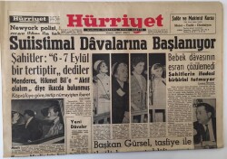 Hürriyet Gazetesi 2 Kasım 1960 - Suistimal Davalarına Başlanıyor Şahitler 6-7 Eylül Bir Tertiptir Dediler - GZ16489 - 1