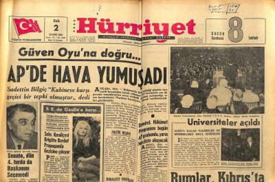 Hürriyet Gazetesi - 2 Kasım 1965 - Charlie Chaplin 10 Sene Sonra Amerika ya Dönüyor GZ99330 - 1