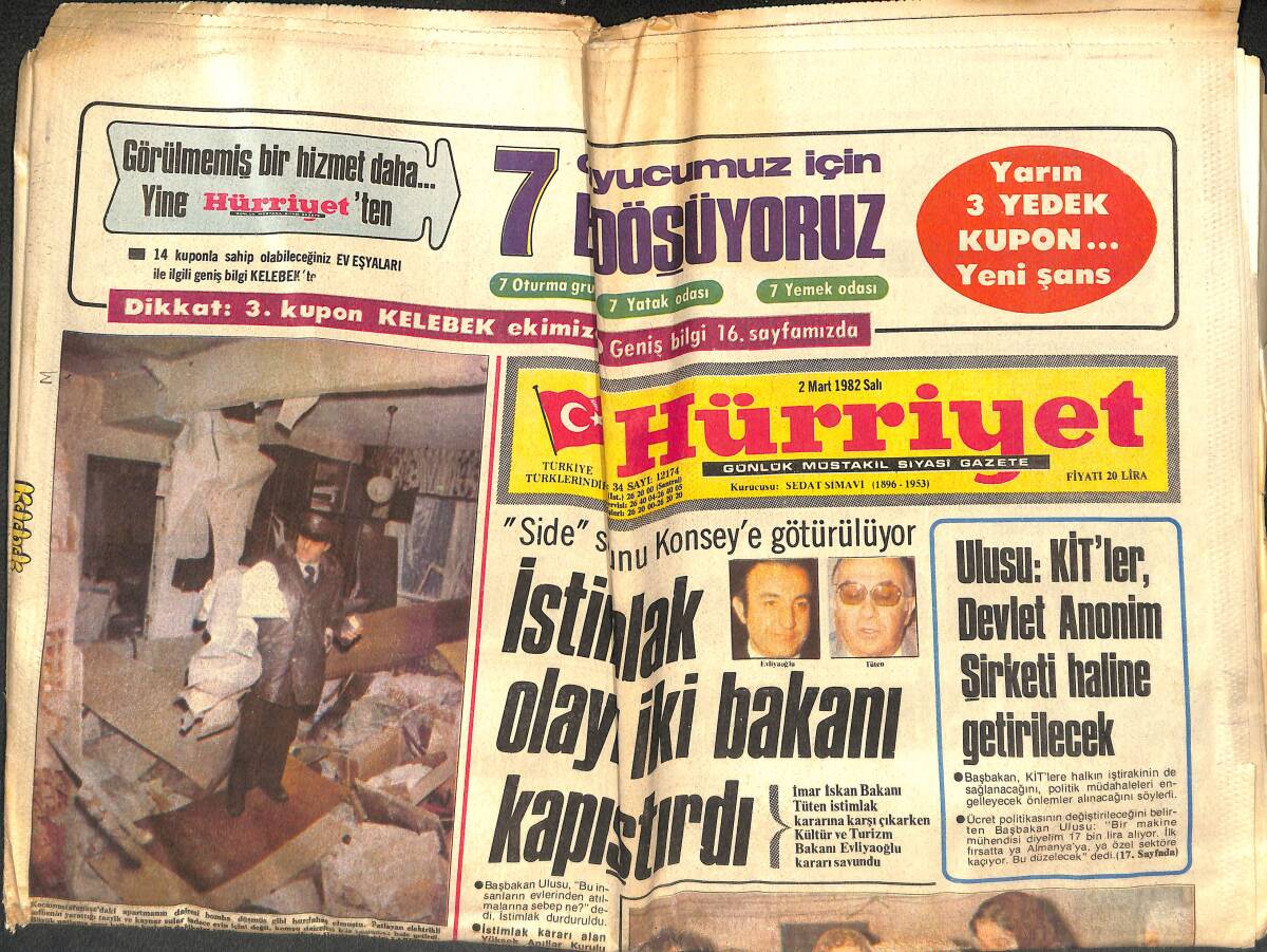 Hürriyet Gazetesi 2 Mart 1982 - Almanya'da Yolsuzlukların Sonu Gelmiyor - Avrupa Türk Derileri İle Rekabet Edemiyor GZ142664 - 1