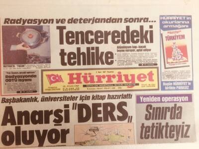 Hürriyet Gazetesi 2 Mart 1987 - Yeniden Operasyon,Sınırda Tetikteyiz GZ38941 - 1