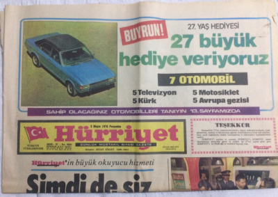 Hürriyet Gazetesi 2 Mayıs 1974 - Erbakan Yamaniden Petrol Değil Selam Aldı - GZ19903 - 1