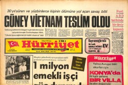 Hürriyet Gazetesi 2 Mayıs 1975 - Yılmaz Güney Duruşmada Ağladı - Güney Vietnam Teslim Oldu GZ157603 - Gökçekoleksiyon