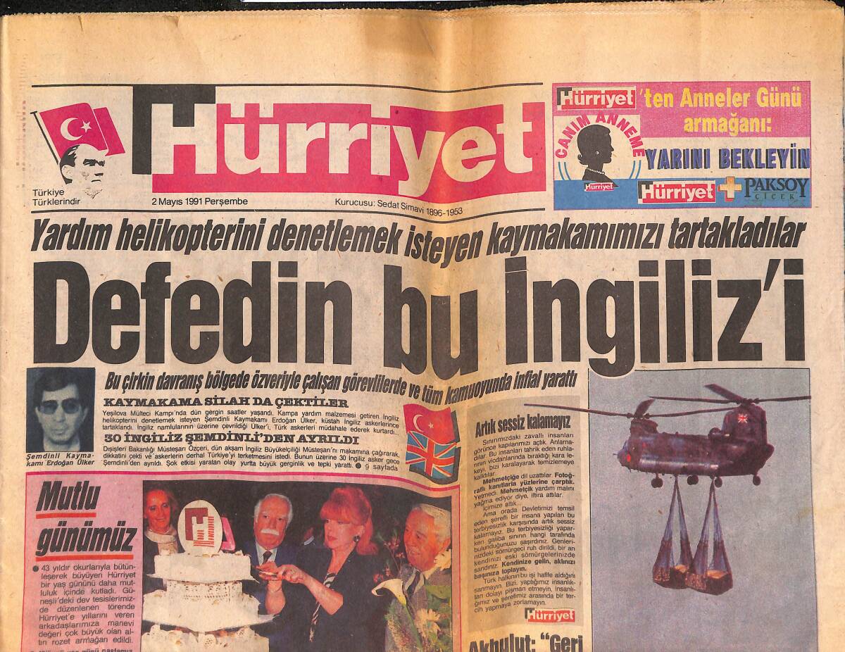 Hürriyet Gazetesi 2 Mayıs 1991 - Sabancı'nın Damadı Artist Olmak İstemiş - Akbulut Attığı İmzayı Unuttu GZ133065 - 1