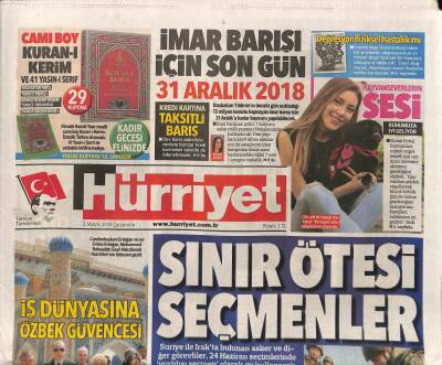 Hürriyet Gazetesi 2 Mayıs 2018 - Pazar Akşamı Baba Olan Özcan Denizin Mutluluğuna Gölge Düştü GZ84341 - 1