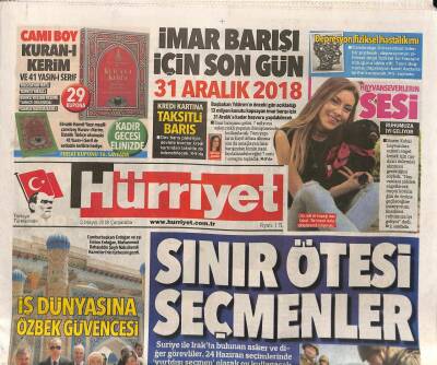 Hürriyet Gazetesi 2 Mayıs 2018 - Yılmaz Vural Şampiyonluğa Oynarsak Eskişehirde Kalırım GZ84342 - 1