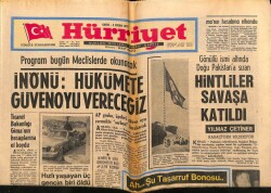 Hürriyet Gazetesi 2 Nisan 1971 - İnönü Hükümete Güvenoyu Vereceğiz GZ65284 - 1