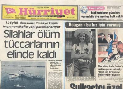 Hürriyet Gazetesi 2 Nisan 1981 - 12 Eylülden Sonra Türkiye Kapısı Kapanan Mafia Yeni Pazarlar Arıyor-Başkan Reagonı Bu Kız İçin Vurdu GZ36309 - 1