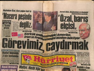 Hürriyet Gazetesi 2 Nisan 1988 - Kerkük Endişesindeki Amerika , İranın Frenlenmesini Bizden Bekliyor GZ60914 - 2