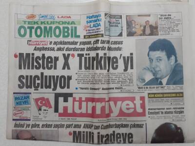 Hürriyet Gazetesi - 2 Nisan 1989 - Mister X Türkiyeyi Suçluyor GZ111618 - 1