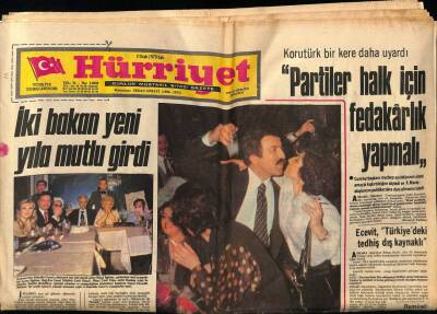 Hürriyet Gazetesi 2 Ocak 1979 - Gazino Afişleri Adnan Şenses - Erhan Tunay - Sevim Tuna - Nevin Pere GZ69178 - 1