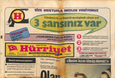 Hürriyet Gazetesi 2 Şubat 1975 - Damadına Kavuşan Sevim Tuna İle Kızı Sevinçten Uçuyor GZ90837 - 1