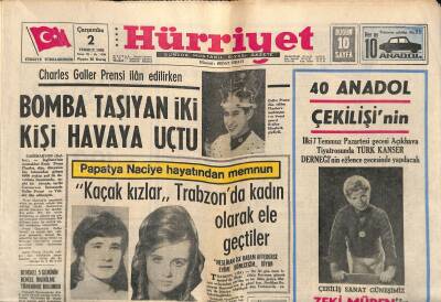 Hürriyet Gazetesi 2 Temmuz 1969 - 40 Anadol Çekilişi * Zeki Müren - Gönül Yazar - Kamuran Akkor GZ117401 - 1
