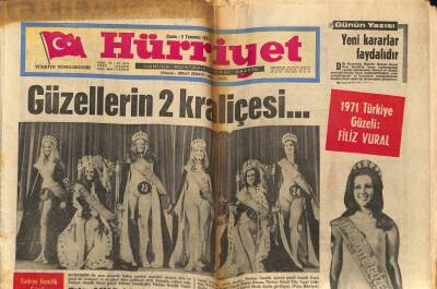 Hürriyet Gazetesi 2 Temmuz 1971 - 1971 Türkiye Güzeli Filiz Vural GZ88153 - 1