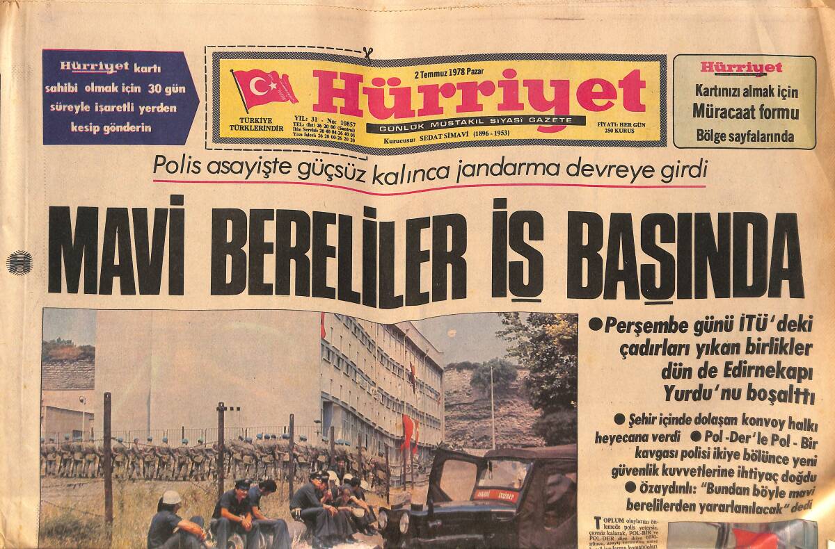 Hürriyet Gazetesi 2 Temmuz 1978 - Carter 