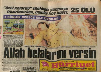 Hürriyet Gazetesi 20 Ağustos 1987 - Katliam Gecesi Özal Radar Başındaydı GZ76569 - 1