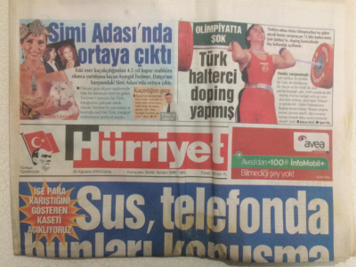 Hürriyet Gazetesi 20 Ağustos 2004 - Aziz Yıldırım,Daumla Gönül Bağımız Var GZ27727 - 1