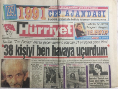 Hürriyet Gazetesi 20 Aralık 1990 - 38 Kişiyi Ben Havaya Uçurdum - GZ19850 - 1