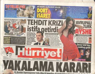 Hürriyet Gazetesi 20 Aralık 2014 - Deniz Sekiden Mektup Geldi - 320 Yıllık Kuran GZ106202 - 1
