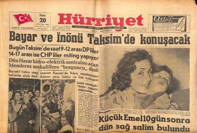 Hürriyet Gazetesi 20 Ekim 1957 - Rusyanın Hedefi Orta Şarkta Buhran Yaratmak GZ71150 - 2