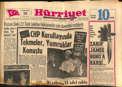 Hürriyet Gazetesi 20 Ekim 1966 - Zakof James Bonda Karşı GZ117463 - 1