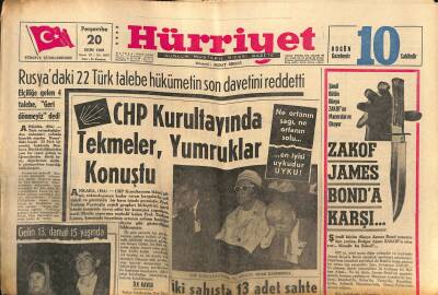Hürriyet Gazetesi 20 Ekim 1966 - Zakof James Bonda Karşı GZ117480 - 1