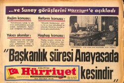 Hürriyet Gazetesi 20 Ekim 1972 - Teşkilatın Tek Adayı Demirel - Karını Dövme Diyen Komşusunu Benzinle Yaktı GZ158165 - Gökçekoleksiyon