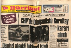 Hürriyet Gazetesi 20 Ekim 1979 - CHPde Olağanüstü Kurultay Kararı Alındı GZ69318 - 1