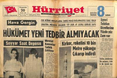 Hürriyet Gazetesi 20 Eylül 1962 - Hükümet Yeni Tedbirler Almayacak GZ103484 - 1