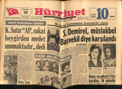 Hürriyet Gazetesi 20 Eylül 1965 - İlk Seçim Konuşmasını Erzurumda Yapan S. Demirel , Müstakbel Başvekil Diye Karşılandı GZ67717 - 1