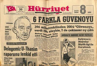 Hürriyet Gazetesi 20 Haziran 1964 - Makarios Rauf Denktaşa Garanti Verdi GZ81568 - 1