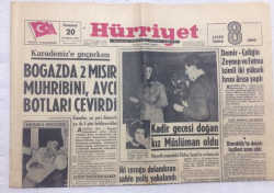Hürriyet Gazetesi 20 Haziran 1966 - Boğazda 2 Mısır Muhribini Avcı Botları Çevirdi - GZ17762 - 2