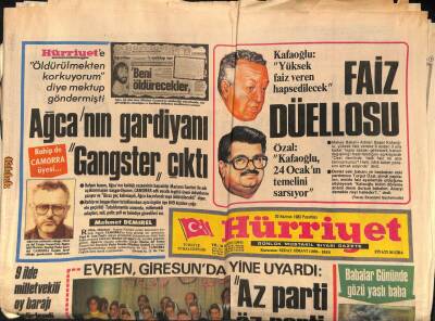 Hürriyet Gazetesi 20 Haziran 1983 - Bir Günde 30 Bin Gurbetçi Geldi , Kapıkule Otomobil Denizi GZ81633 - 1