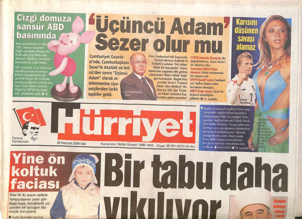 Hürriyet Gazetesi 20 Haziran 2006 - İslam Dünyasında Reform Artık Şart - Yeşim Evine Döndü GZ3406 - 1