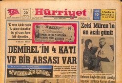Hürriyet Gazetesi 20 Mart 1970 - Zeki Müren'in En Acılı Günü - Kıbrıs'ta Darbe İçin Prova Yapılıyor GZ157612 - Gökçekoleksiyon