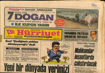 Hürriyet Gazetesi 20 Mart 1982 - Kibariye Avrupa Görecek - Kuveytte Konuşulan Tek Konu Var Türkiye GZ114316 - 1