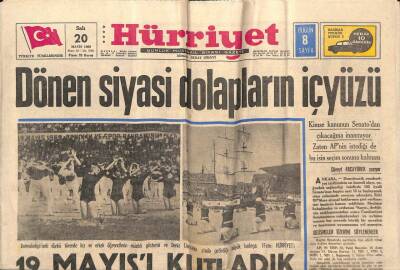 Hürriyet Gazetesi 20 Mayıs 1969 - Dönen Siyasi Dolapların İç Yüzü GZ54600 - 1